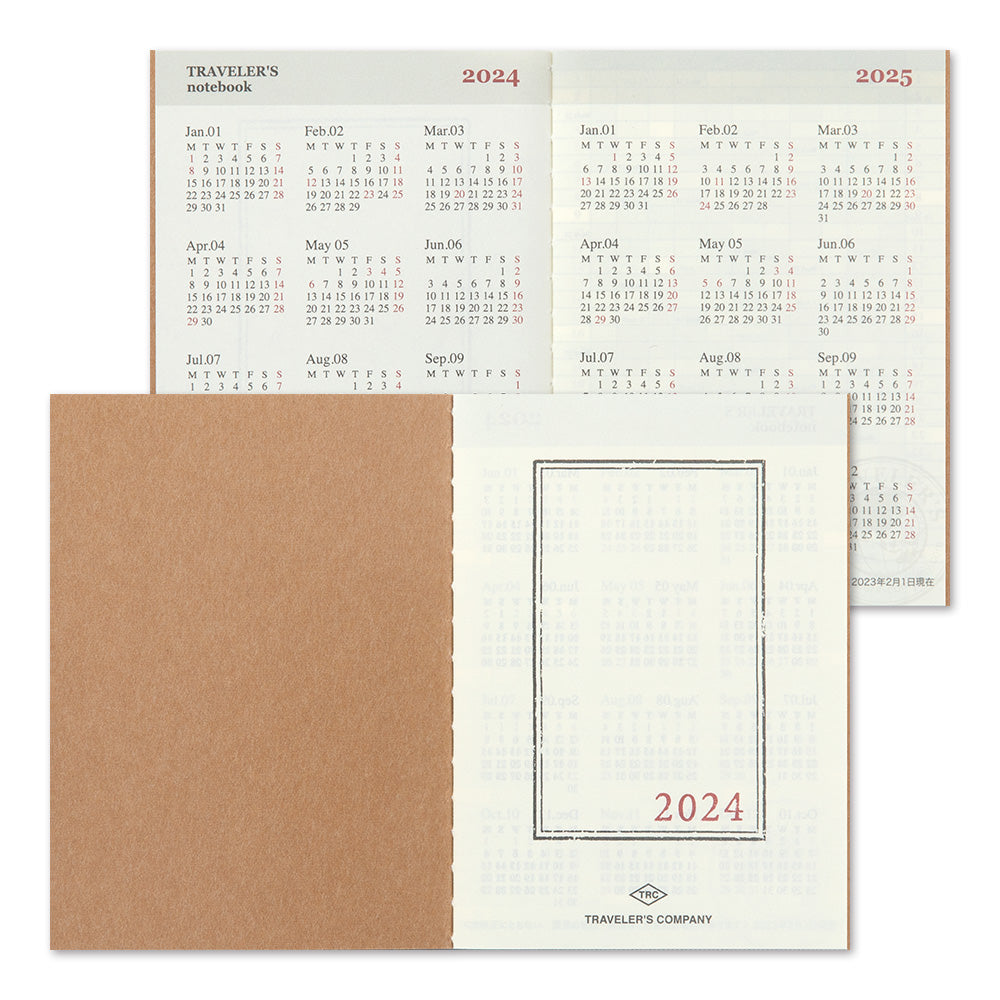 TRAVELER'S notebook Passport Size Refill 2024 Monthly