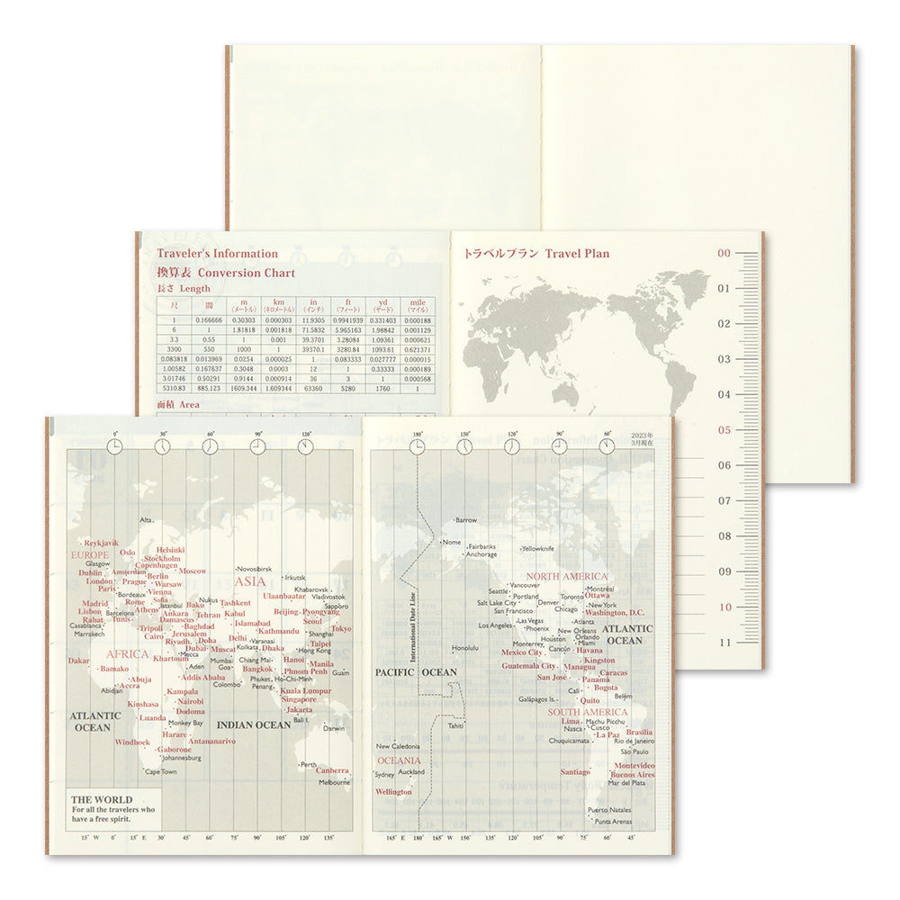 TRAVELER'S notebook Passport Size Refill 2024 Monthly