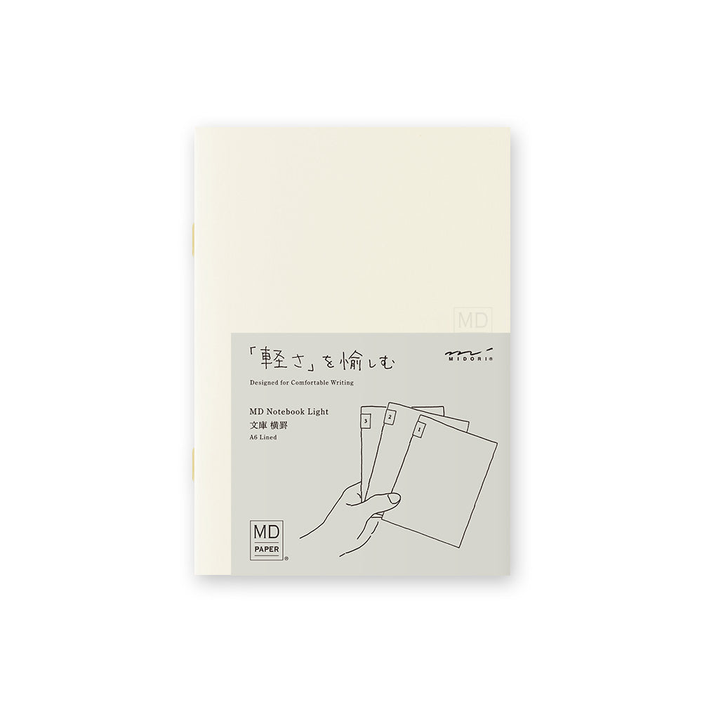 MD Notebook Light (A6) Lined 3pcs Pack A