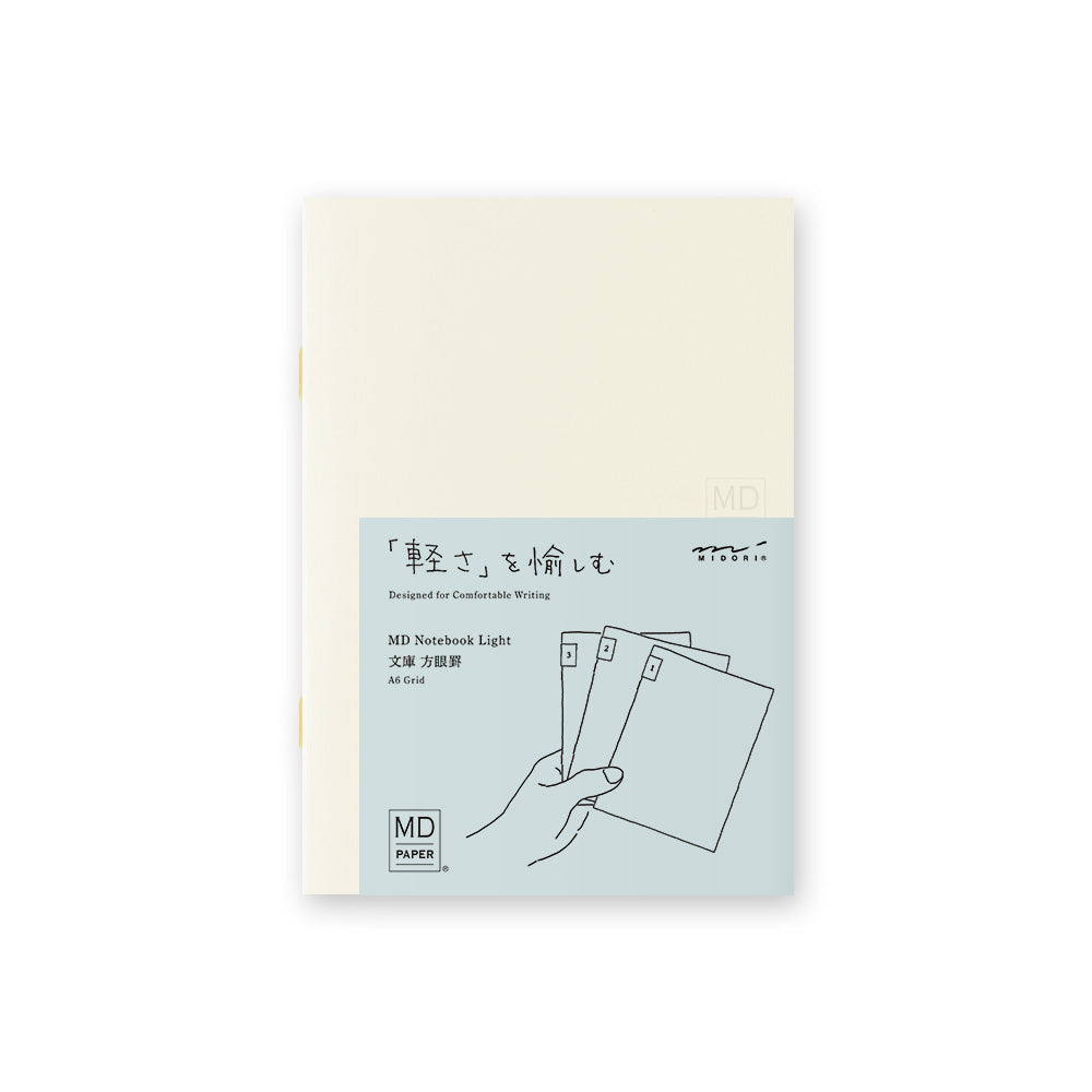 MD Notebook Light (A6) Grid 3pcs Pack A