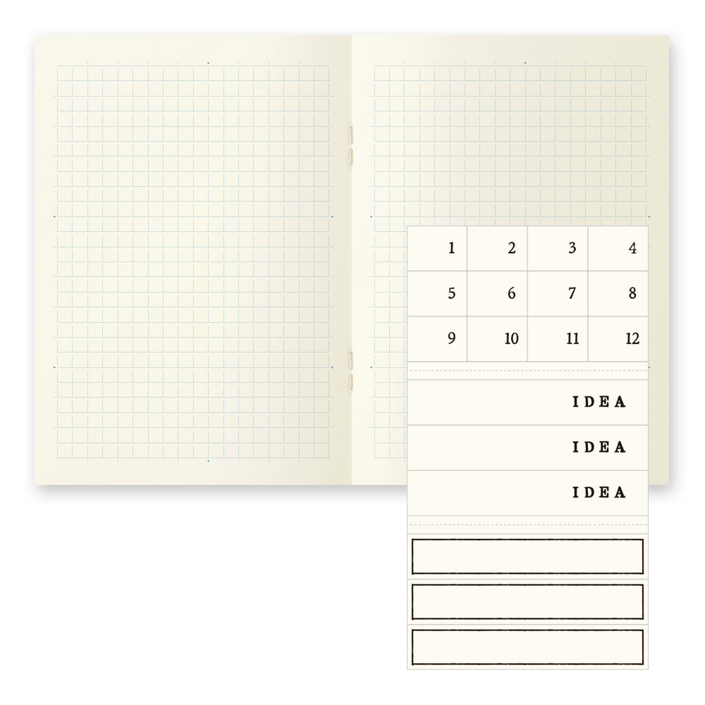 MD Notebook Light (A6) Grid 3pcs Pack A