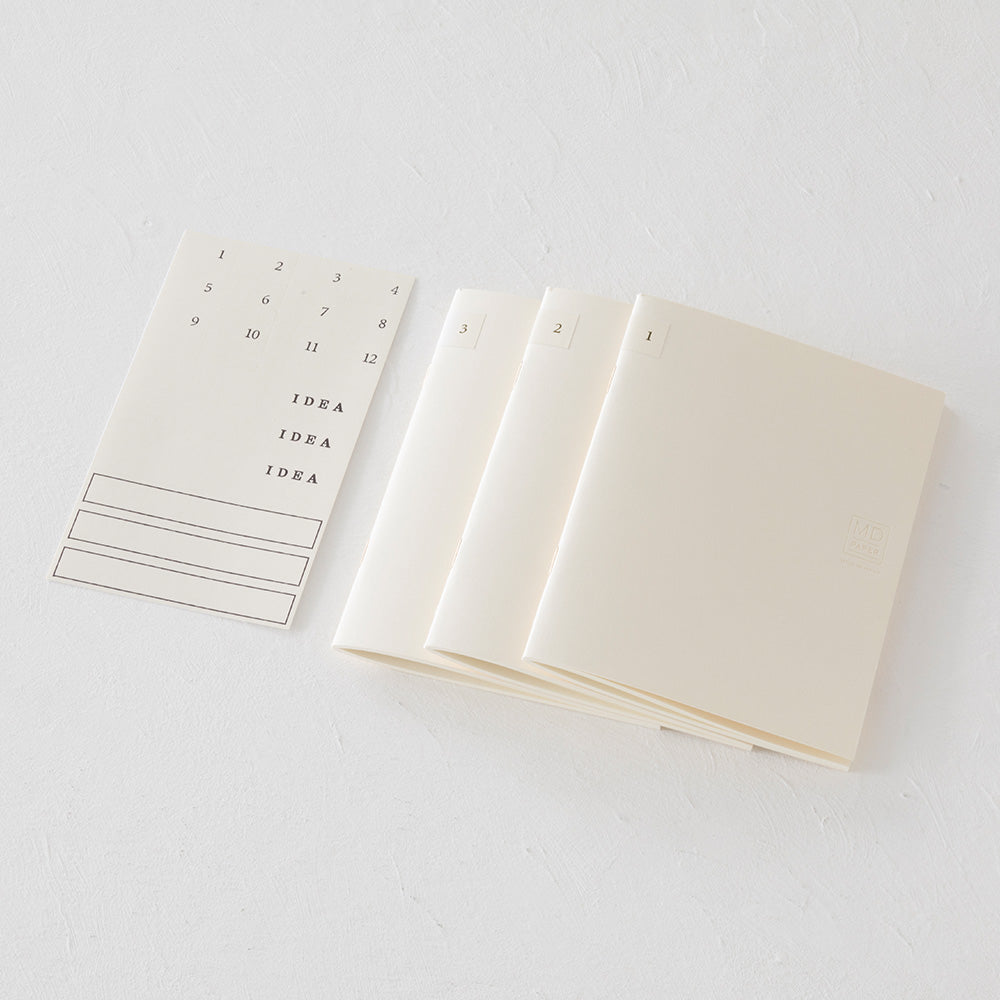 MD Notebook Light (A6) Grid 3pcs Pack A