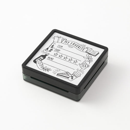Midori Paintable stamp Pre-inked My favorite