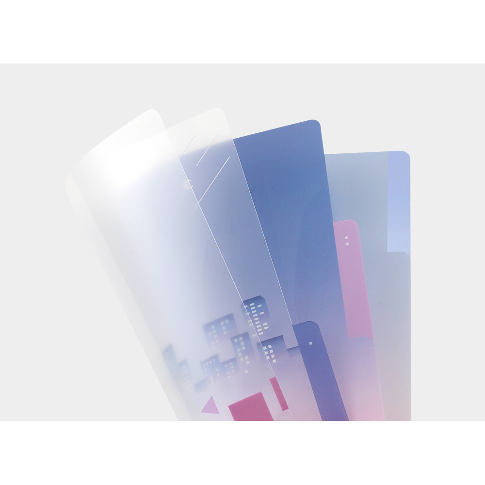 Midori 3-Pocket Clear Folder (A5) City Pop