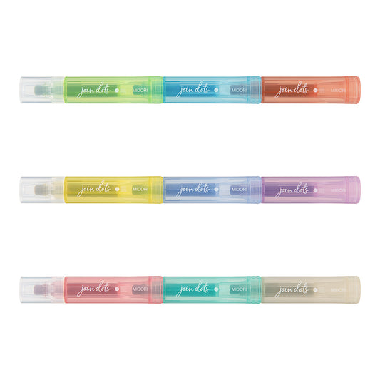 Midori Connecting Pen Join Dots 3-Pack Right Tone