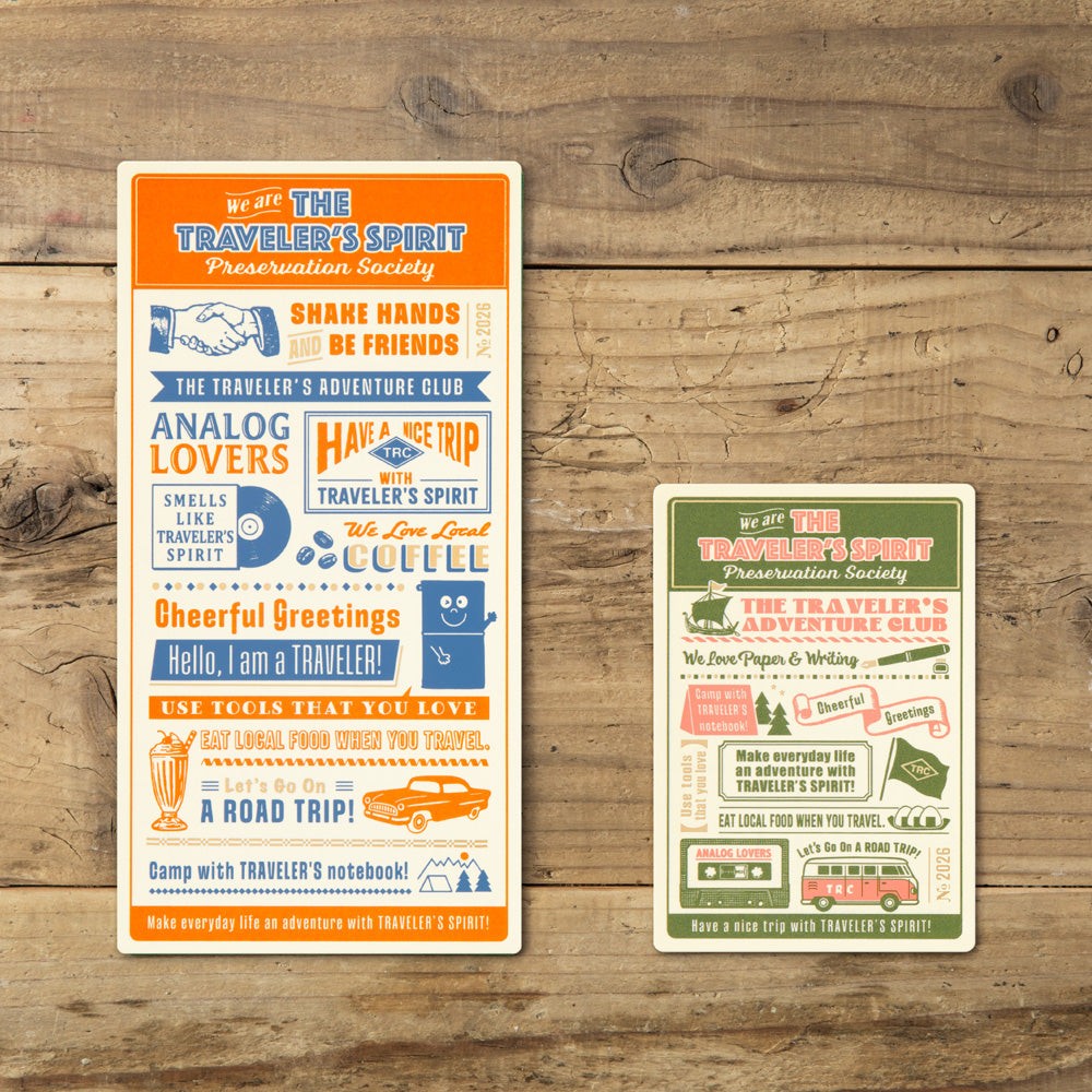 TRAVELER'S notebook Passport Size Plastic Sheet 2026