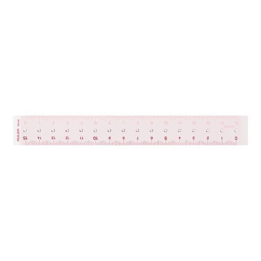 Midori Ruler (15cm) Pink A