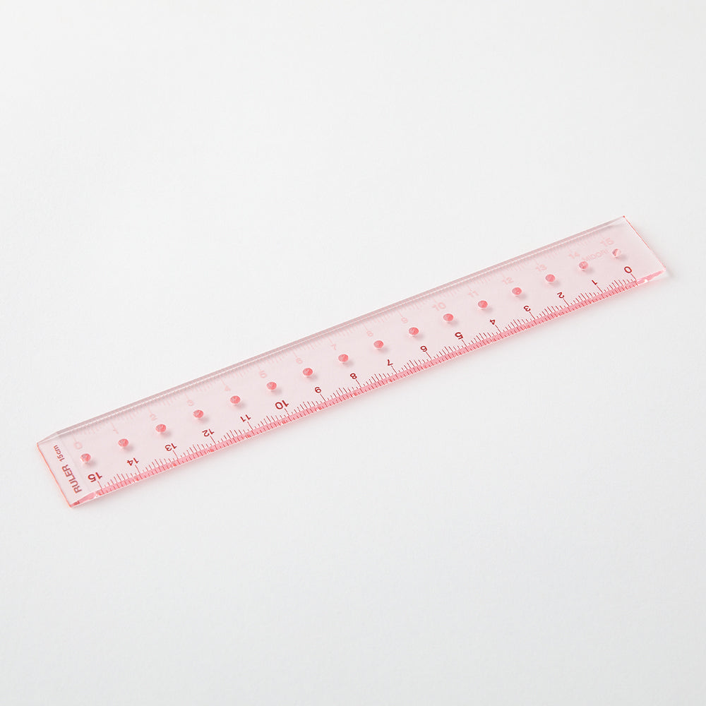 Midori Ruler (15cm) Pink A