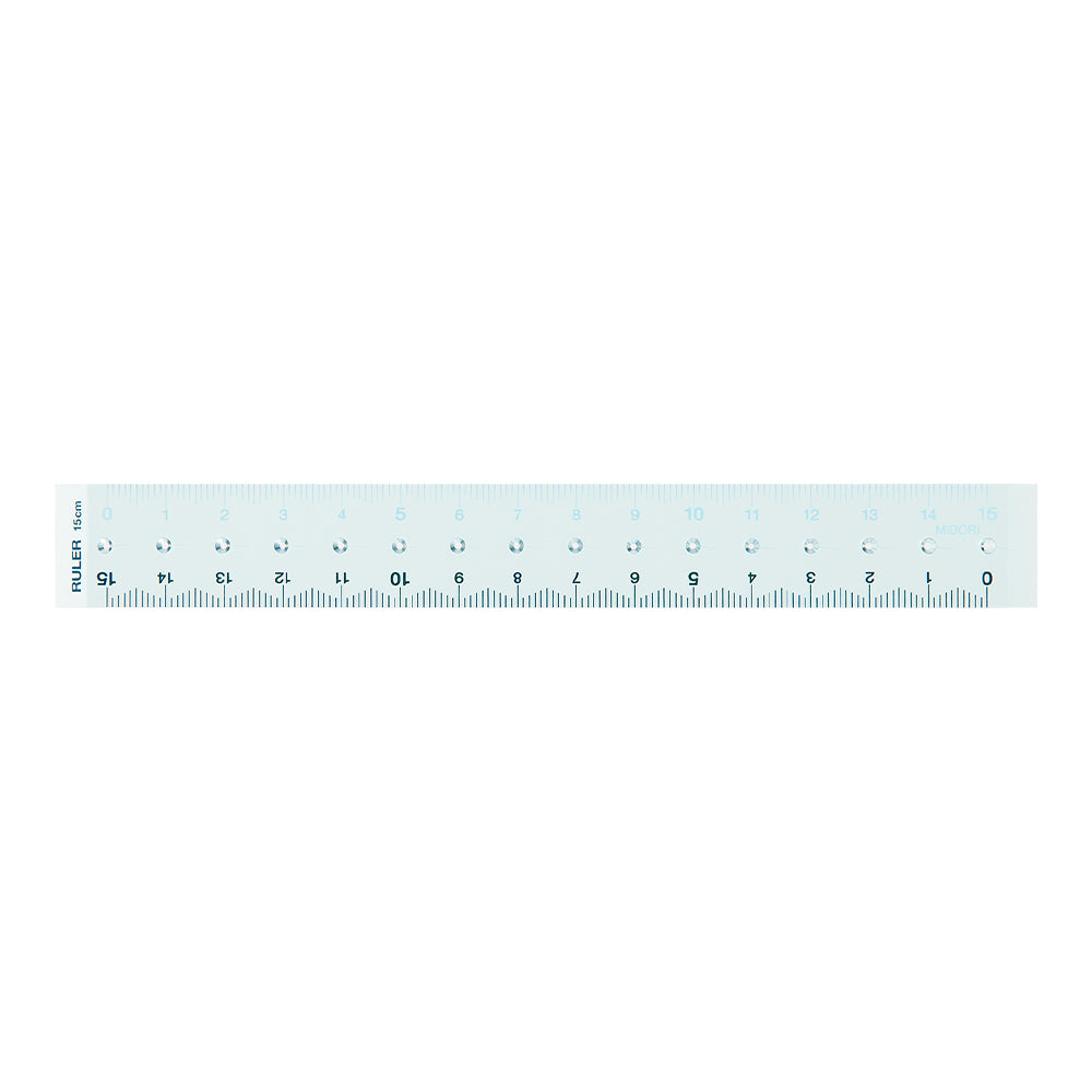 Midori Ruler (15cm) Blue A