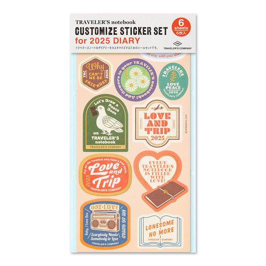 TRAVELER'S notebook Customized Sticker Set for Diary 2025