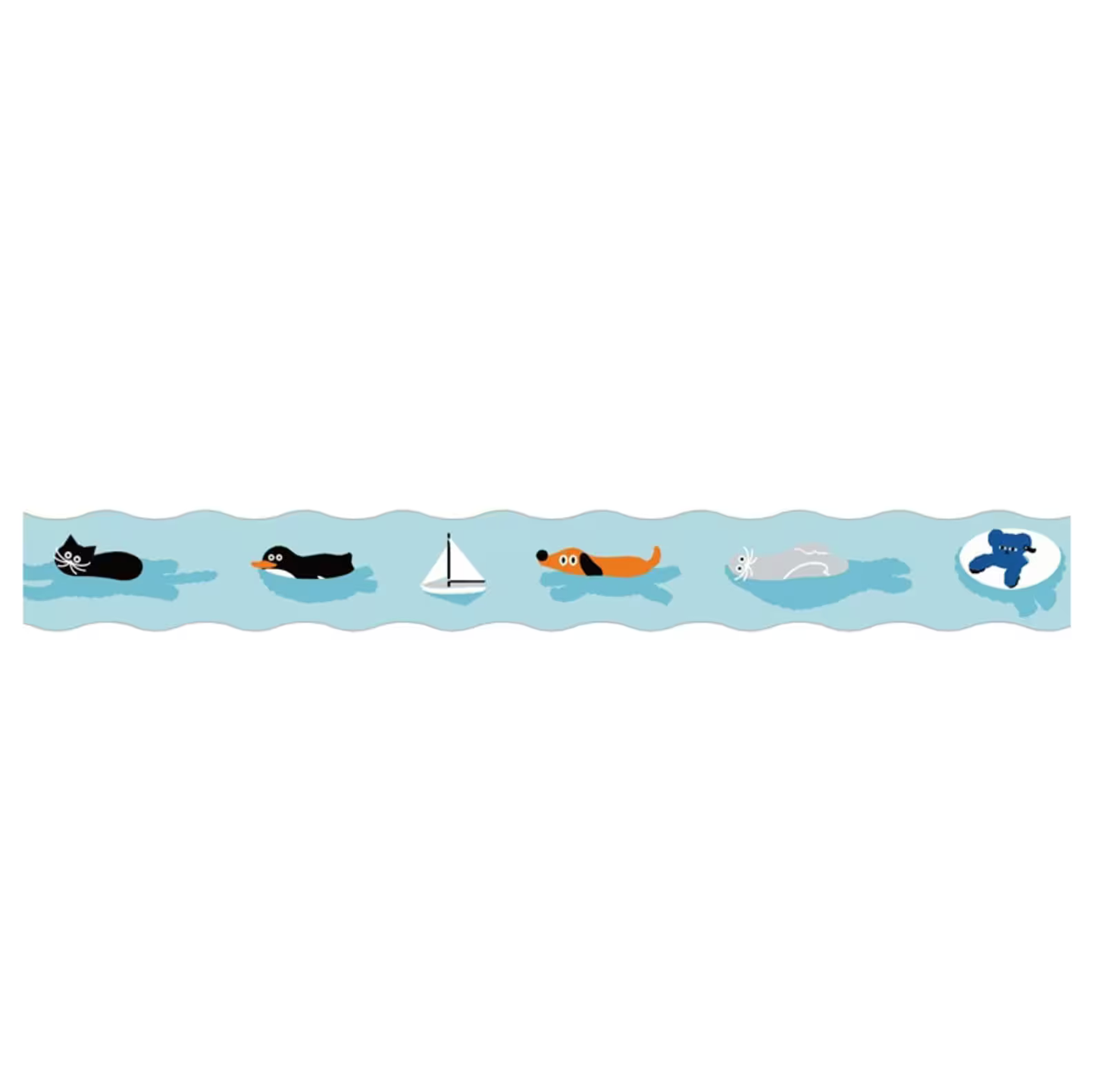 MDS - KINGJIM SODA Transparent Masking Tape Swimming