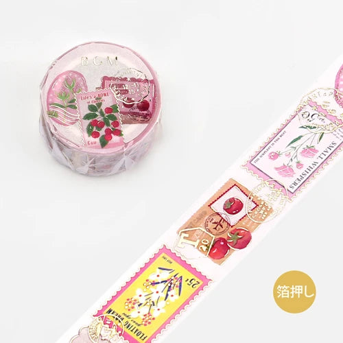 BGM Washi Tape- Post Office * Plant Pink