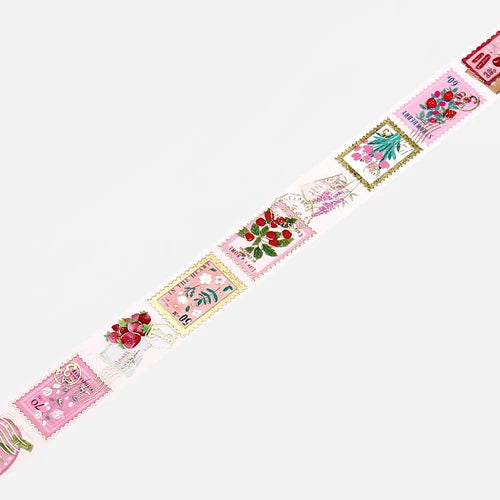 BGM Washi Tape- Post Office * Plant Pink