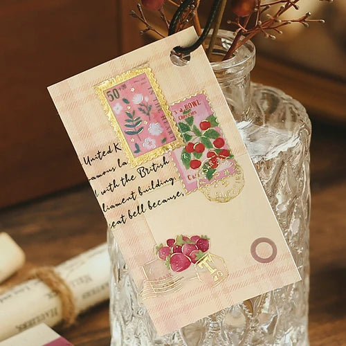 BGM Washi Tape- Post Office * Plant Pink