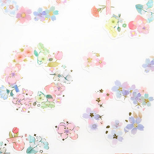 BGM Foil Stamping Stickers- Colorful Garden