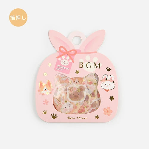 BGM Flake Seal- Cherry Blossoms Animals