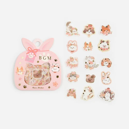 BGM Flake Seal- Cherry Blossoms Animals
