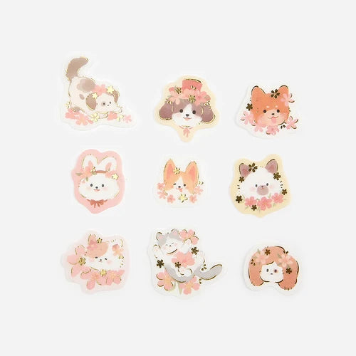BGM Flake Seal- Cherry Blossoms Animals