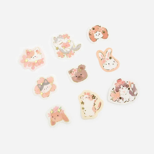 BGM Flake Seal- Cherry Blossoms Animals