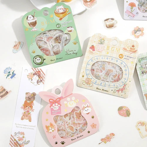 BGM Flake Seal- Cherry Blossoms Animals