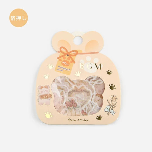 BGM Foil Stamping Stickers- Animals Teddy Bear