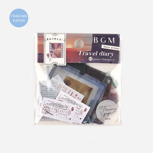 BGM Flake Stickers- Travel Diary Worldwide