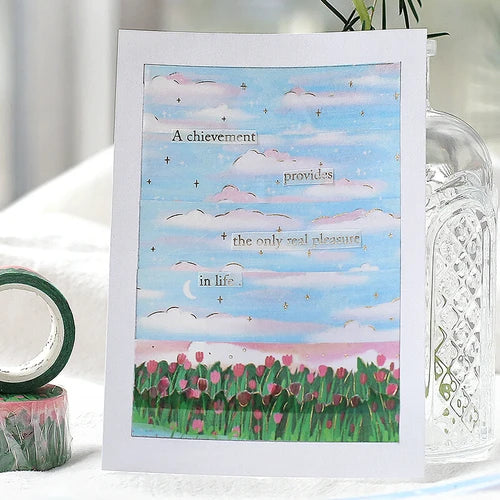 BGM Washi Tape- Oil Pastel ・Clouds