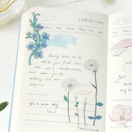 BGM PET Stickers- Blue Flowers Bloom