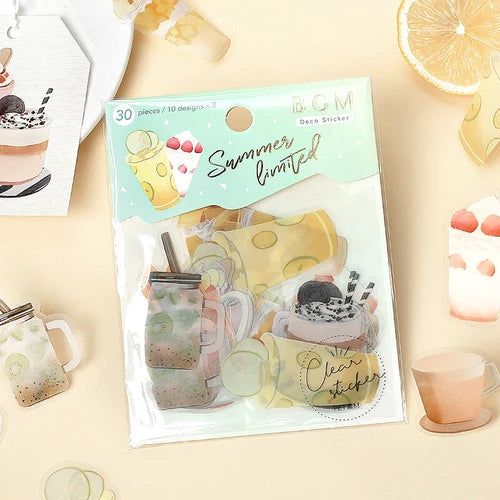 BGM Clear Stickers- Summer Drinks