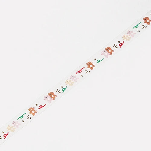 BGM Slim Washi Tape- Dancing Bear