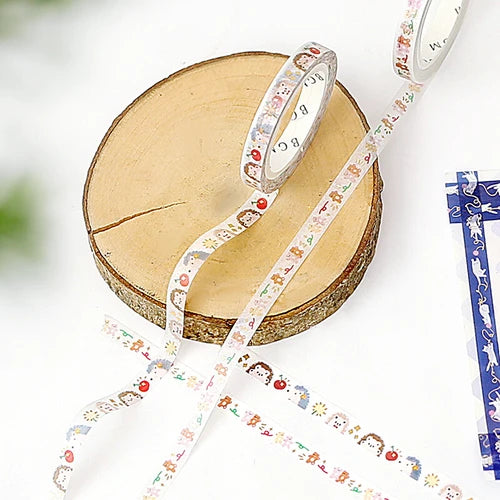 BGM Slim Washi Tape- Hedgehog