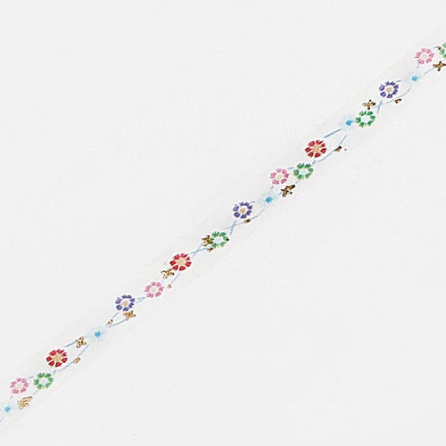 BGM Slim Washi Tape- Flower Chain