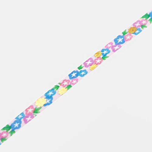 BGM Slim Washi Tape- Morning Glories