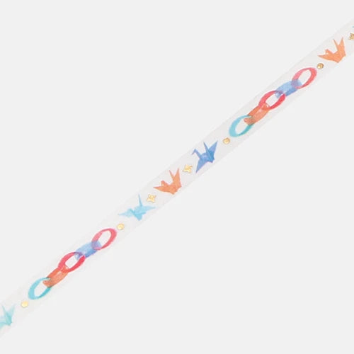 BGM Slim Washi Tape- Thousand Paper Cranes