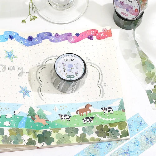 BGM Clear Tape- four-leaf clover