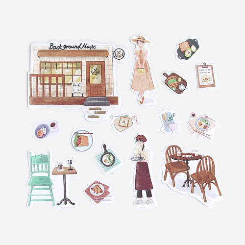 BGM Flake Stickers- Little Shop* Brunch
