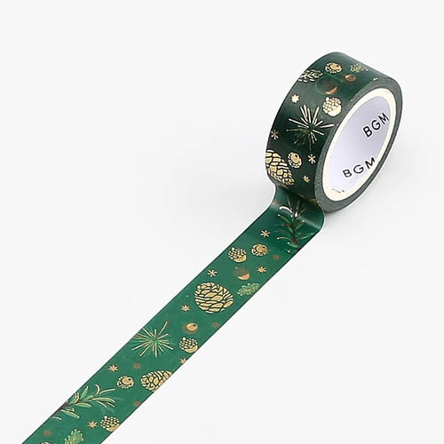 BGM Washi Tape Christmas Limited Edition - Pine Cones