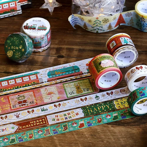 BGM Washi Tape Christmas Limited Edition -Trains