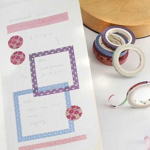 BGM Slim Washi Tape- Chrysanthemum