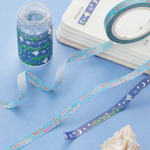BGM Slim Washi Tape- Seabed