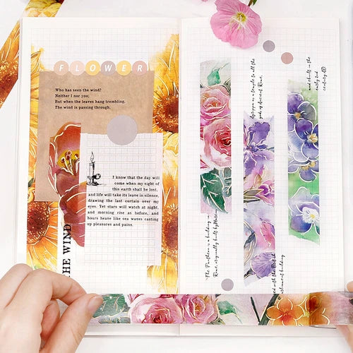 BGM Washi Tape - Watercolour Flower* Rose