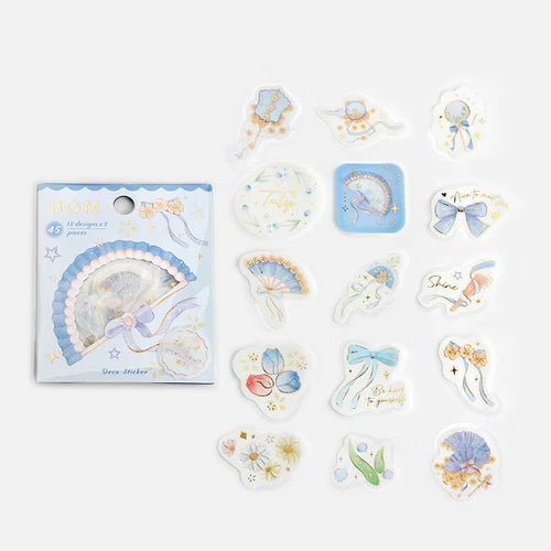 BGM Flake Stickers- Folding Fan