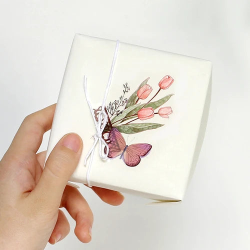 BGM Flake Stickers- Flower blooms in a bottle *Crimson