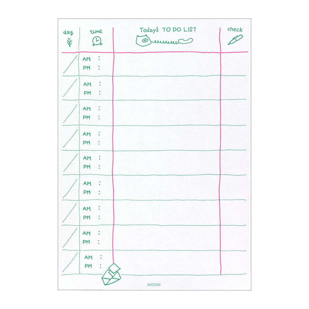Memo Pad To Do List Blue