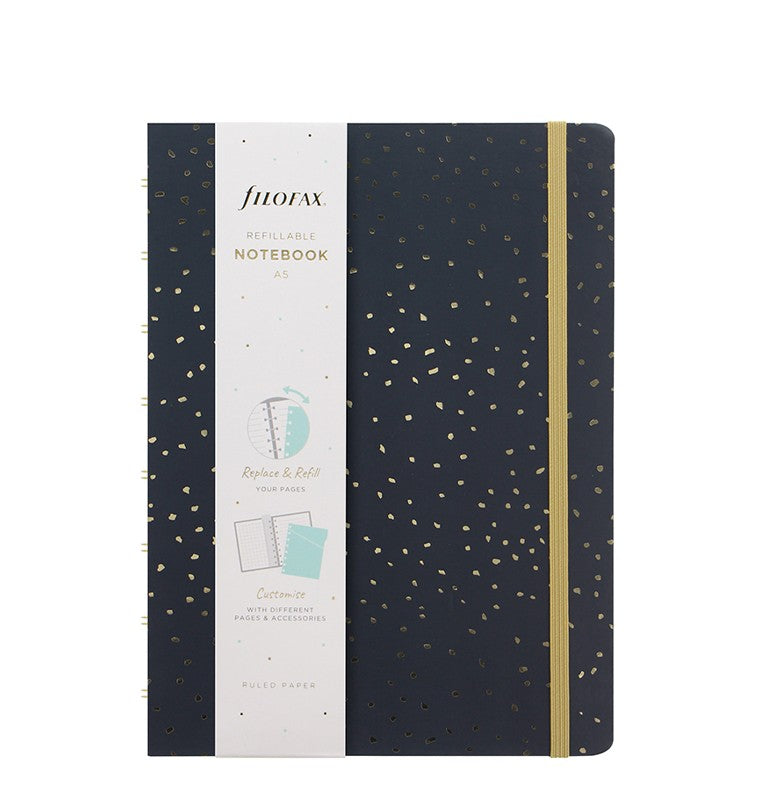 Confetti A5 Refillable Notebook in Charcoal