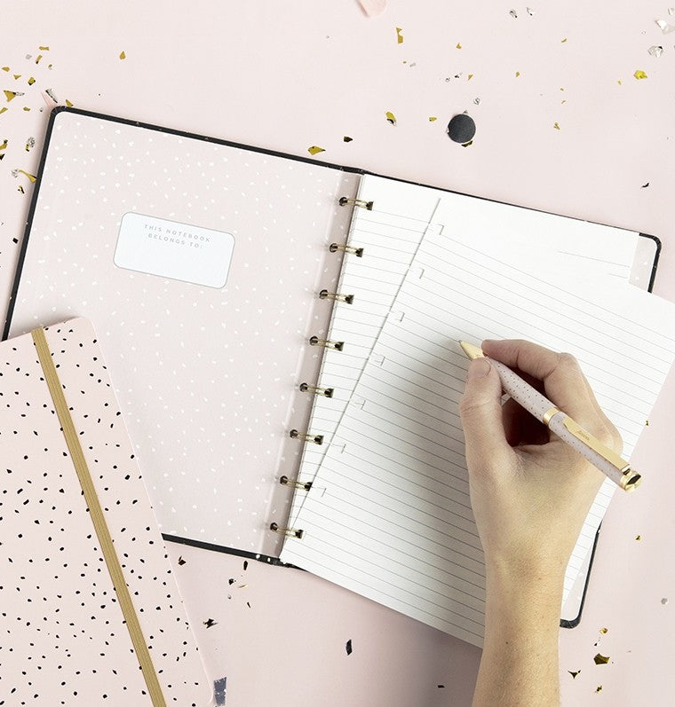 Confetti A5 Refillable Notebook in Charcoal