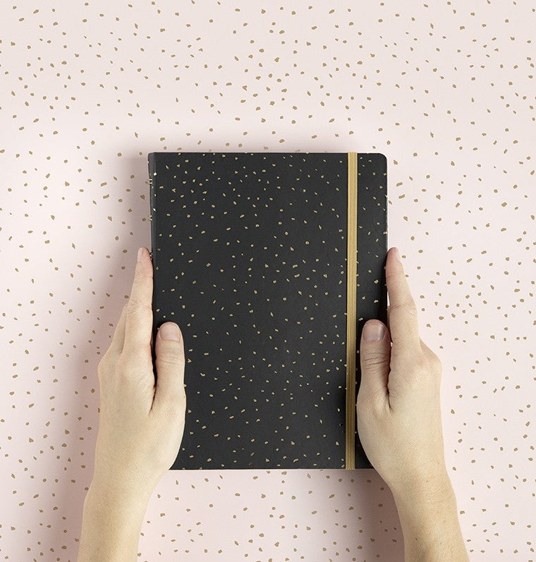 Confetti A5 Refillable Notebook in Charcoal