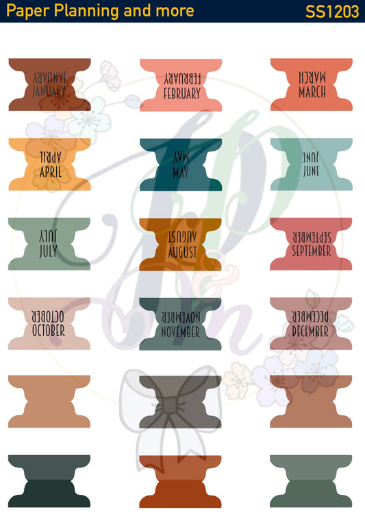 Customised Colour Tabs Sticker Sheet- A6 size