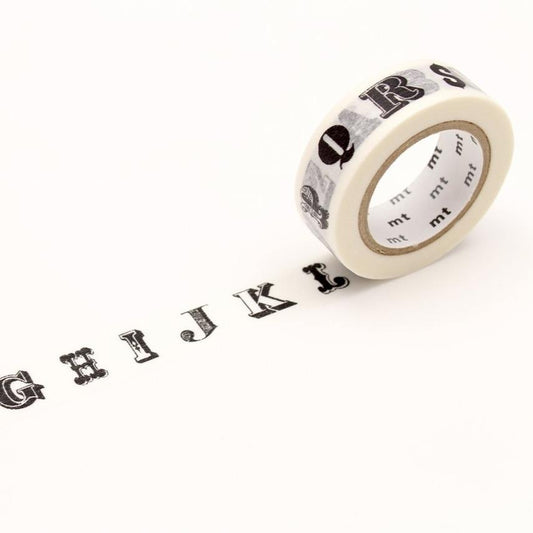 MT EX Series Alphabet Black R Washi Sample