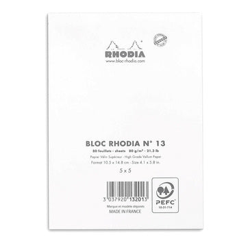 Rhodia White Head Stapled Pad